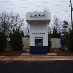 Small Footprint Drive-up ATM Kiosk With Canopy